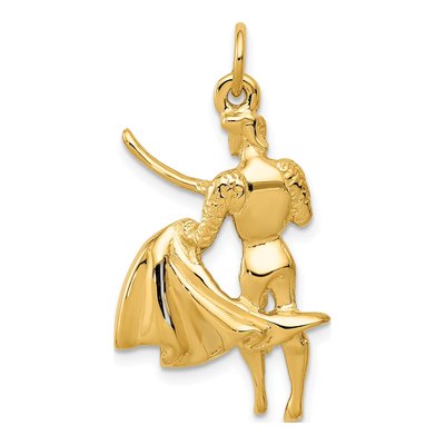 14K Yellow Gold Matador Pendant