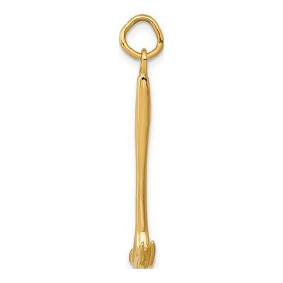 14K Yellow Gold 3-D Hammer Pendant – view 3