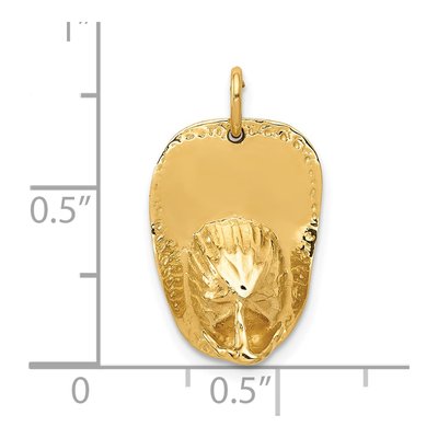 14K Yellow Gold 3-D Fireman's Helmet Charm – view 5