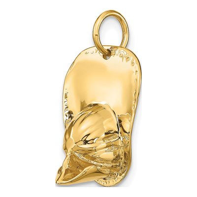 14K Yellow Gold 3-D Fireman's Helmet Charm – view 6