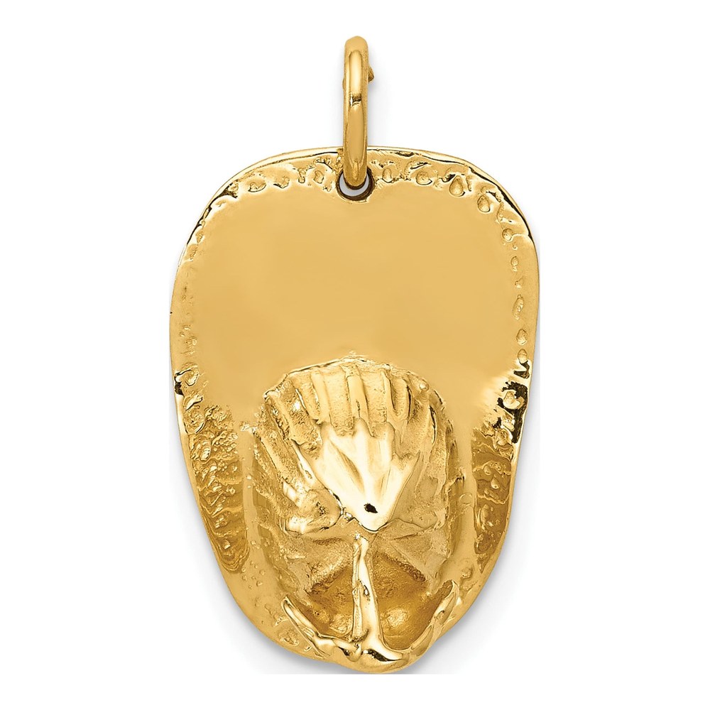 14K Yellow Gold 3-D Fireman's Helmet Charm