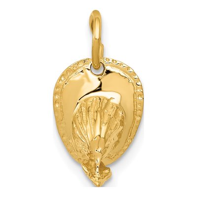 14K Yellow Gold 3-D Fireman's Helmet Charm