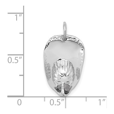 14K White Gold 3D Fireman's Helmet Pendant – view 4