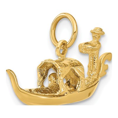 14K Yellow Gold 3-D Gondola Pendant – view 5