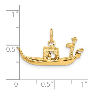 14K Yellow Gold 3-D Gondola Pendant – view 6