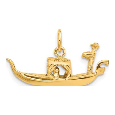 14K Yellow Gold 3-D Gondola Pendant