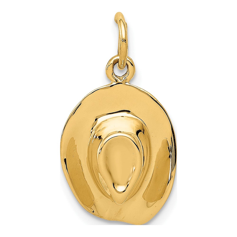 14K Yellow Gold 3-D Cowboy Hat Charm