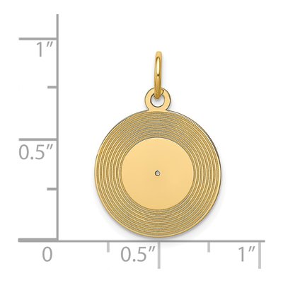 14K Yellow Gold Record Album Pendant – view 5
