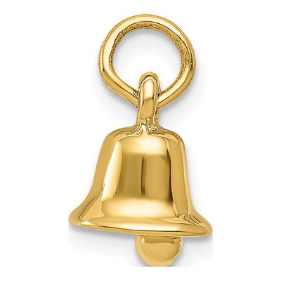 14K Yellow Gold 3-D Wedding Bell Charm – view 3