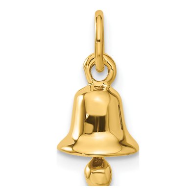 14K Yellow Gold 3-D Wedding Bell Charm – view 4