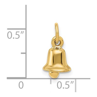 14K Yellow Gold 3-D Wedding Bell Charm – view 5