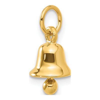 14K Yellow Gold 3-D Wedding Bell Charm – view 6