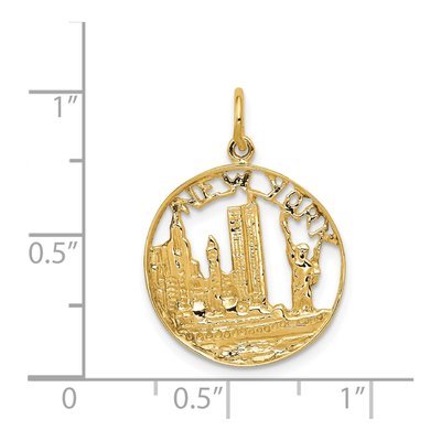14K Yellow Gold York Skyline Pendant – view 5