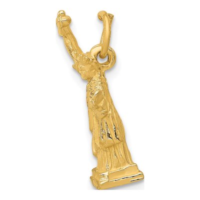 14K Yellow Gold 3-D Statue of Liberty Charm – view 3