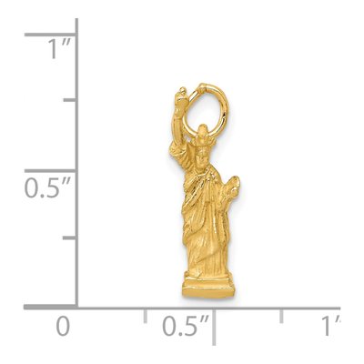 14K Yellow Gold 3-D Statue of Liberty Charm – view 5