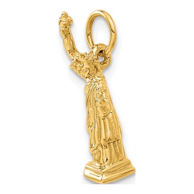 14K Yellow Gold 3-D Statue of Liberty Charm – view 6