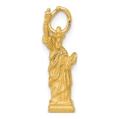 14K Yellow Gold 3-D Statue of Liberty Charm