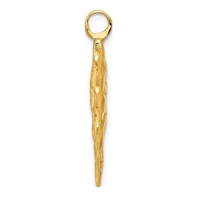 14K Yellow Gold 3D Arrowhead Pendant – view 3