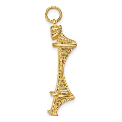 14K Yellow Gold 3-D Golden Gate Bridge Charm – view 4