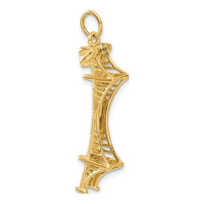 14K Yellow Gold 3-D Golden Gate Bridge Charm – view 6