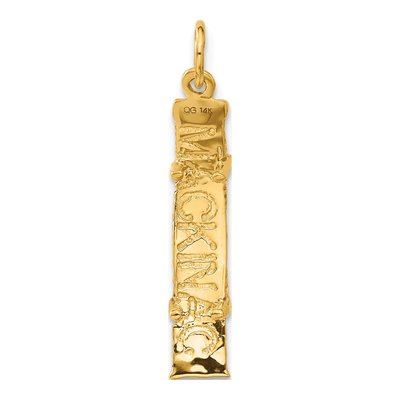 14K Yellow Gold 3D Mackinac Bridge Charm – view 5