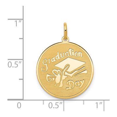 14K Yellow Gold Graduation Day Disc Charm – view 5