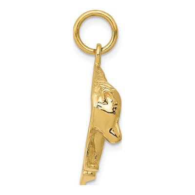 14K Yellow Gold Bear Pendant – view 3