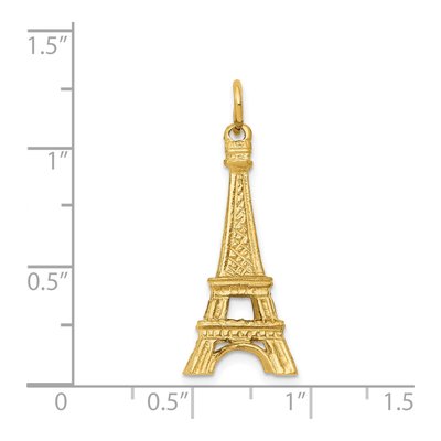14K Yellow Gold 3-D Eiffel Tower Charm – view 5