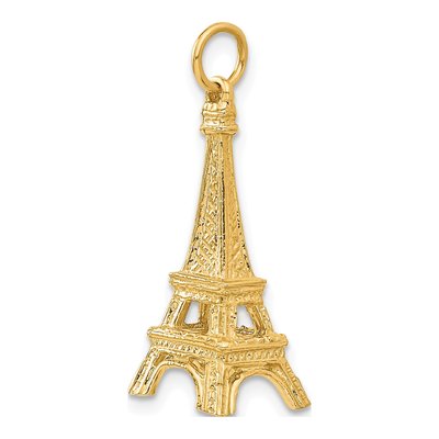 14K Yellow Gold 3-D Eiffel Tower Charm – view 6