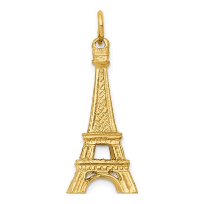 14K Yellow Gold 3-D Eiffel Tower Charm