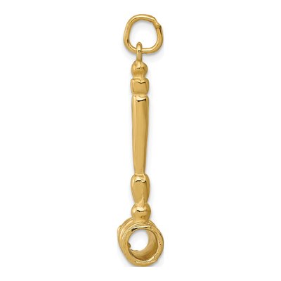 14K Yellow Gold 3-D Gavel Pendant – view 3