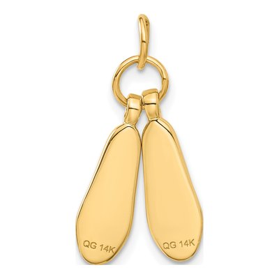14K Yellow Gold Ballet Slippers Charm – view 4