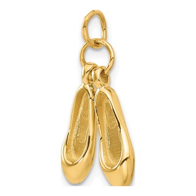 14K Yellow Gold Ballet Slippers Charm – view 5