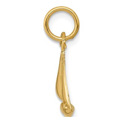14K Yellow Gold 3-D Sailboat Pendant – view 3