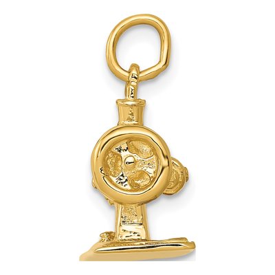 14K Yellow Gold 3-D Antique Sewing Machine Charm – view 3