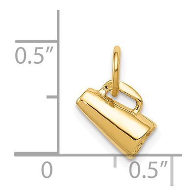 14K Yellow Gold 3-D Megaphone Pendant – view 3