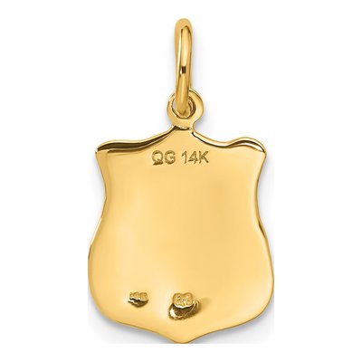 14K Yellow Gold Police Badge Pendant – view 4