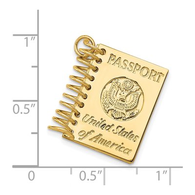 14K Yellow Gold 3-D Passport Charm – view 4