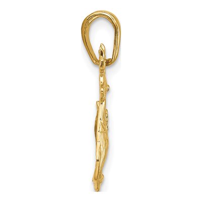 14K Yellow Gold Reindeer Pendant – view 3