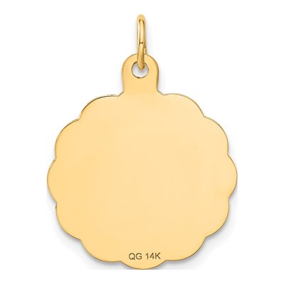 14K Yellow Gold Wrestling Disc Charm – view 4