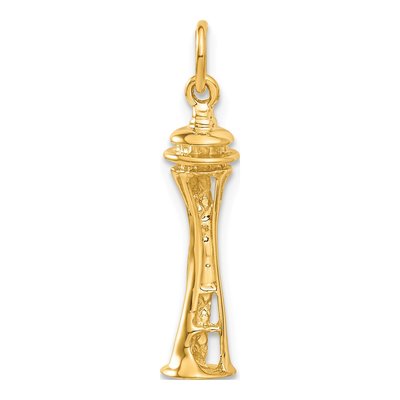 14K Yellow Gold Seattle Space Needle Charm – view 4