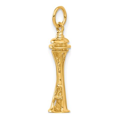 14K Yellow Gold Seattle Space Needle Charm – view 6