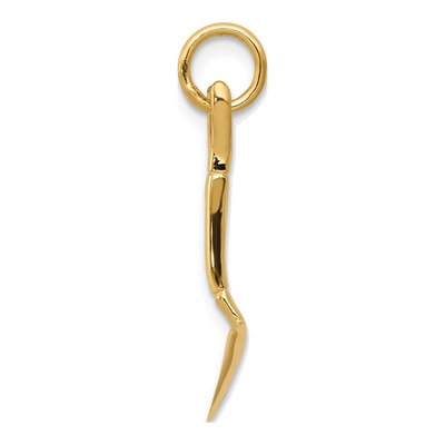 14K Yellow Gold 3-D Spade Charm – view 3