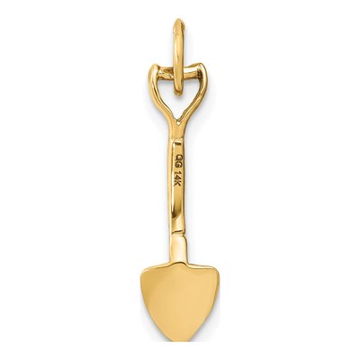 14K Yellow Gold 3-D Spade Charm – view 4
