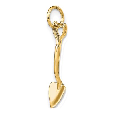 14K Yellow Gold 3-D Spade Charm – view 6