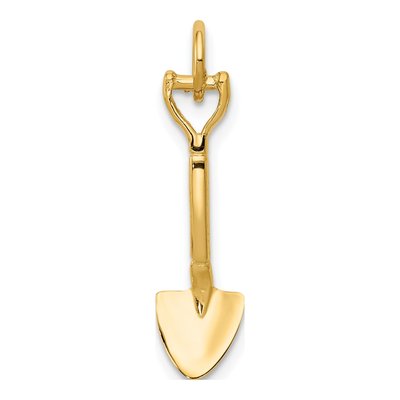 14K Yellow Gold 3-D Spade Charm