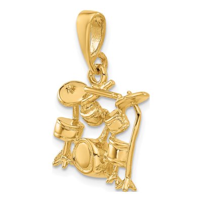 14K Yellow Gold 3-D Drum Set Charm – view 6