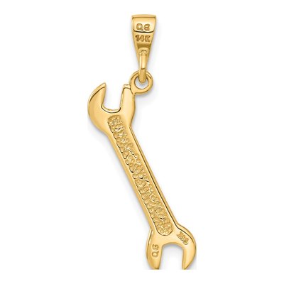 14K Yellow Gold 3-D Wrench Pendant – view 4