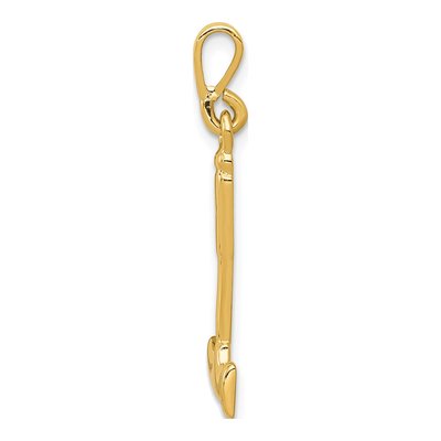 14K Yellow Gold Hammer Pendant – view 3