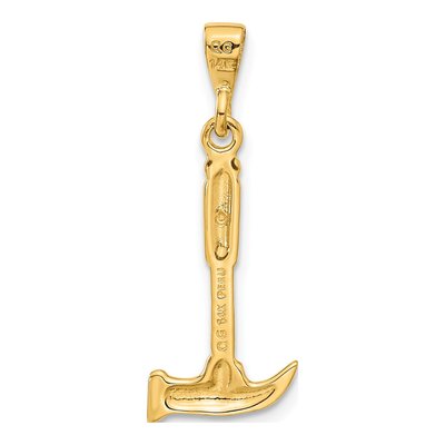 14K Yellow Gold Hammer Pendant – view 4